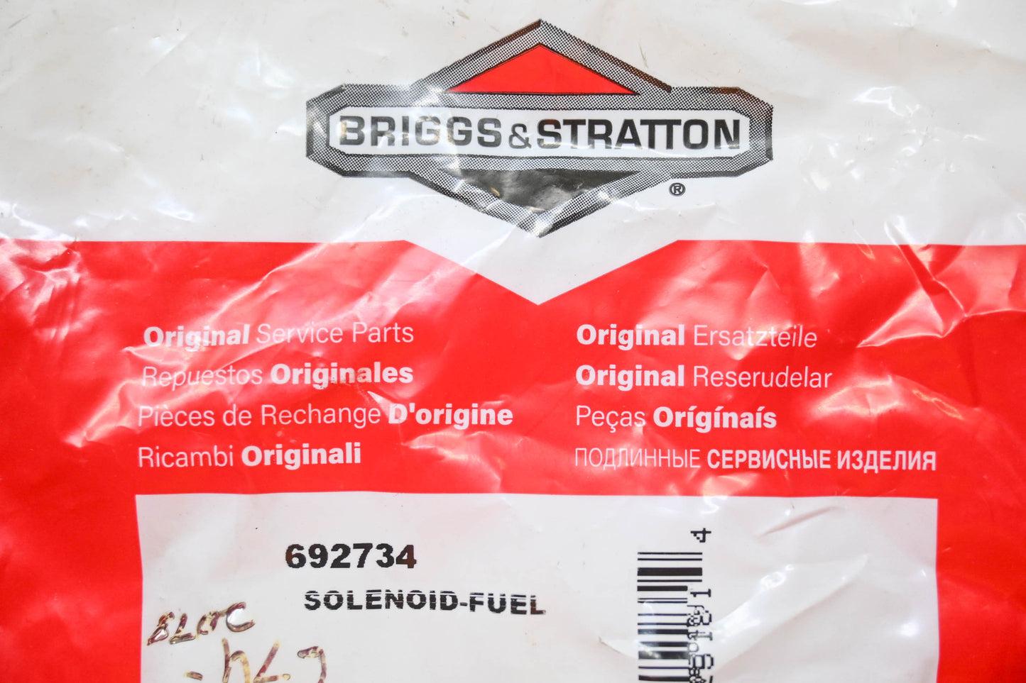 New OEM Briggs & Stratton 692734 Fuel Solenoid NOS