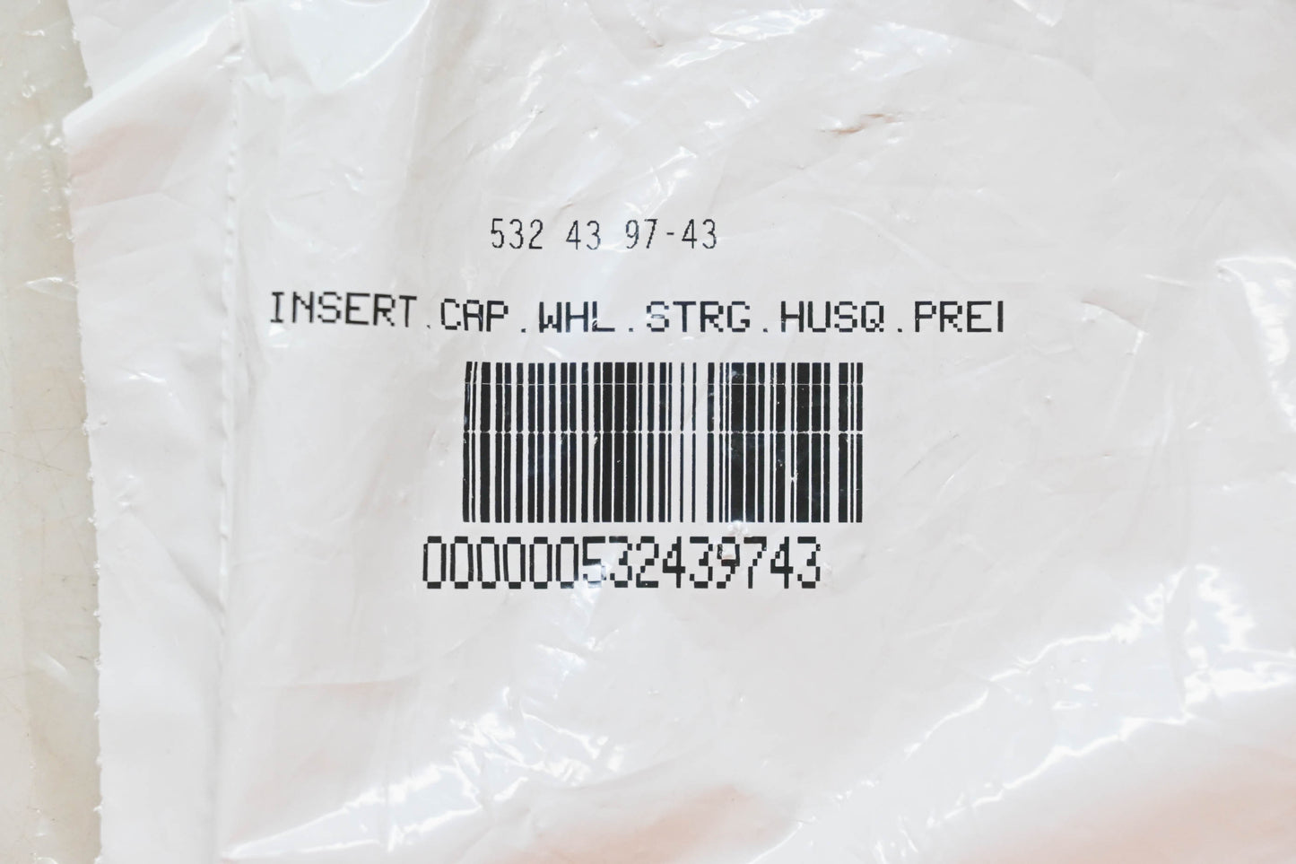 New OEM Husqvarna 532439743, 532 43 97-43 Steering Wheel Insert NOS