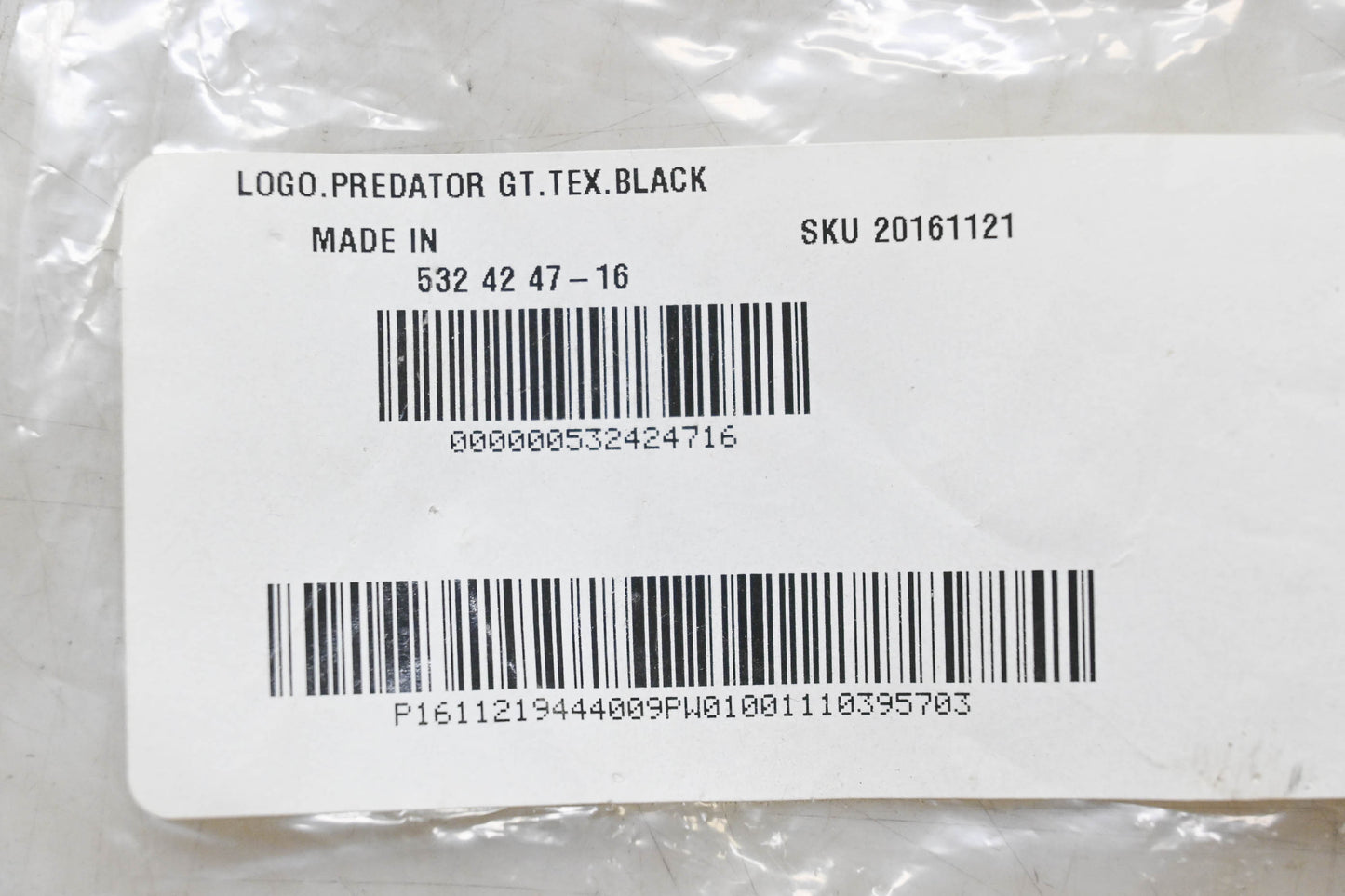 New OEM Husqvarna 532 42 47-16, 532424716 Logo Predator Black NOS