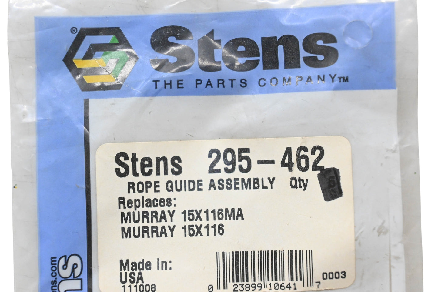 Stens 295-462, 15X116MA Rope Guide Assembly NOS