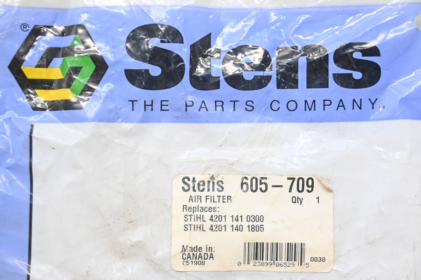 Stens 605-709, 4201 141 0300, 4201 140 1805 Air Filter NOS