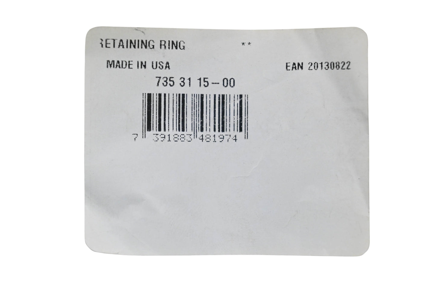 New OEM Husqvarna 735 31 15-00, 735311500 Retaining Ring NOS