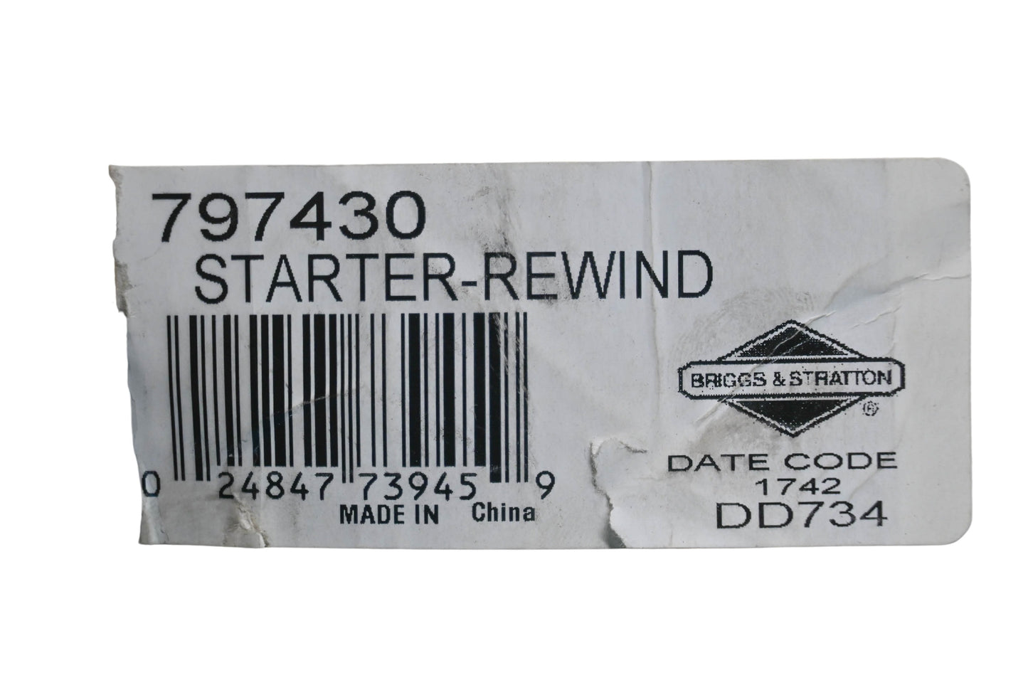 New OEM Briggs & Stratton 797430 Rewind Starter NOS