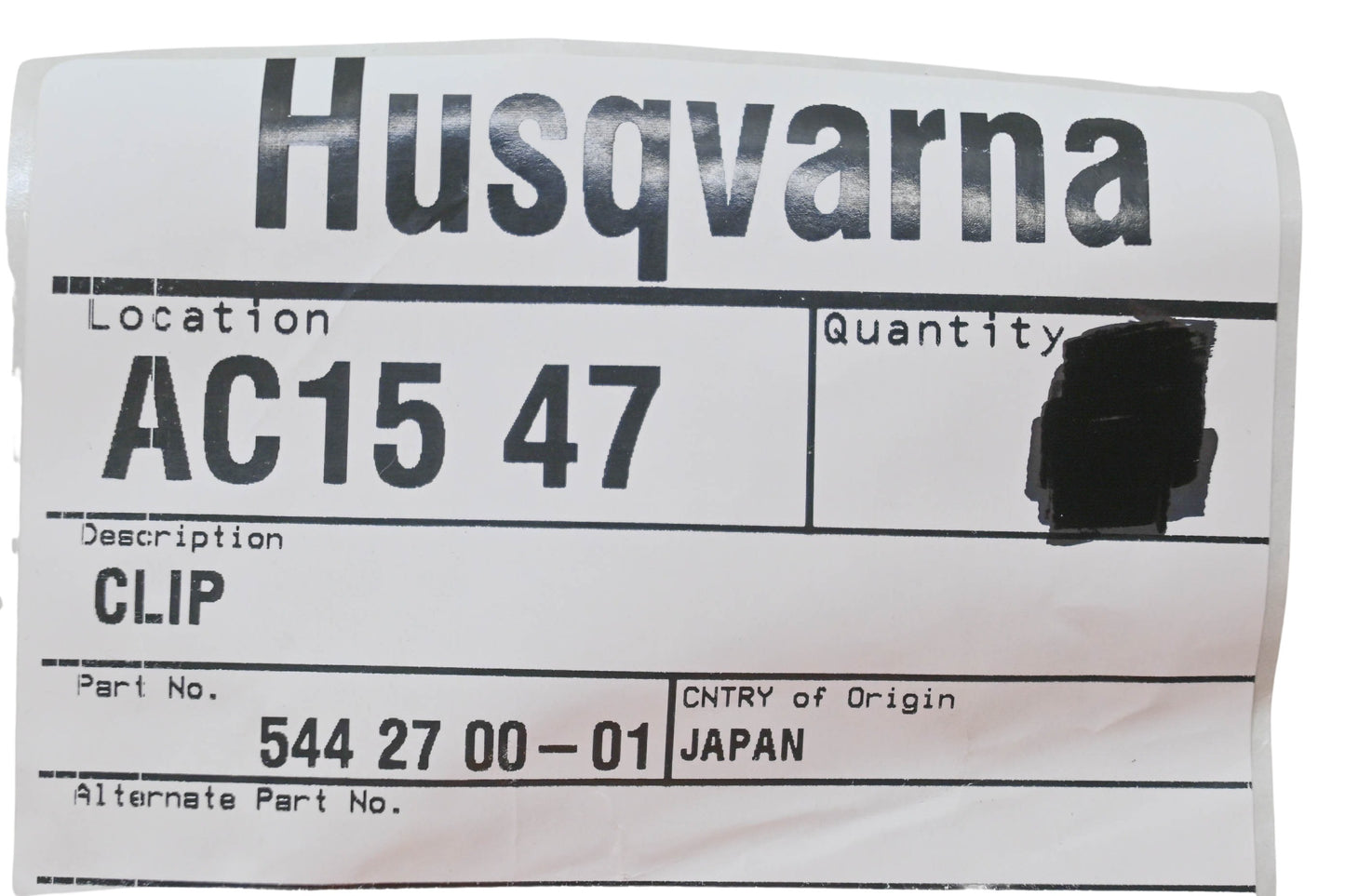 New OEM Husqvarna 544 27 00-01, 544270001 Clip NOS