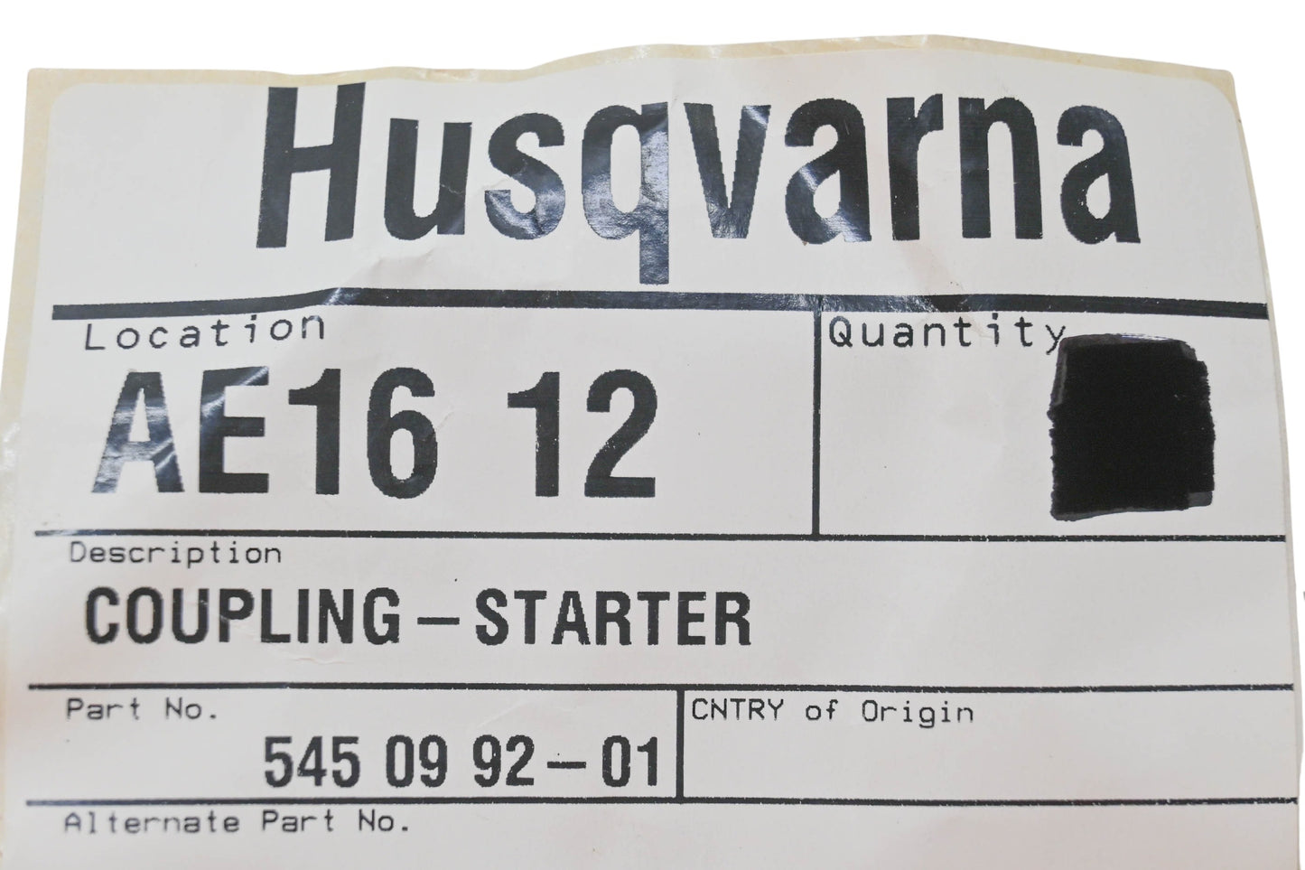 New OEM Husqvarna 545 09 92-01, 545099201 Starter Coupling NOS