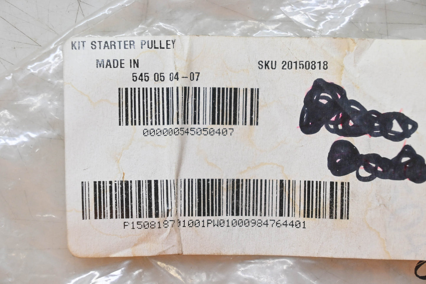 New OEM Husqvarna 545 05 04-07, 545050407 Starter Pulley Kit NOS