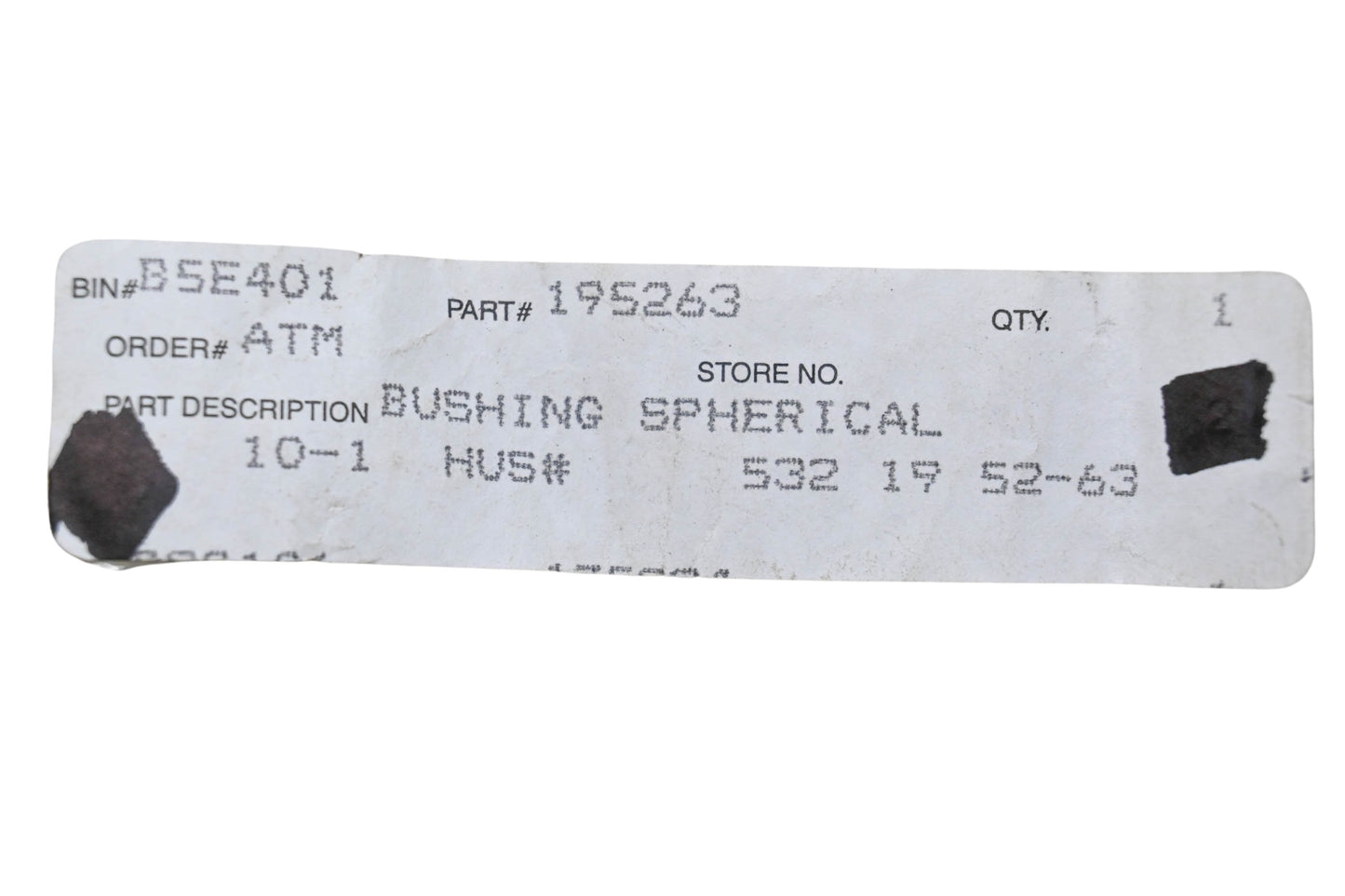 New OEM Husqvarna 532 19 52-63, 532195263 Spherical Bushing NOS