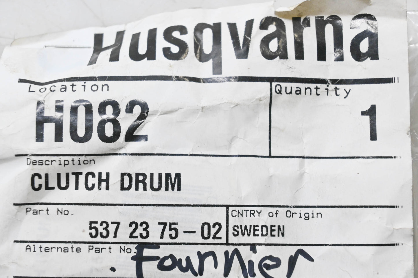 New OEM Husqvarna 537 23 75-02, 537237502 Clutch Drum NOS