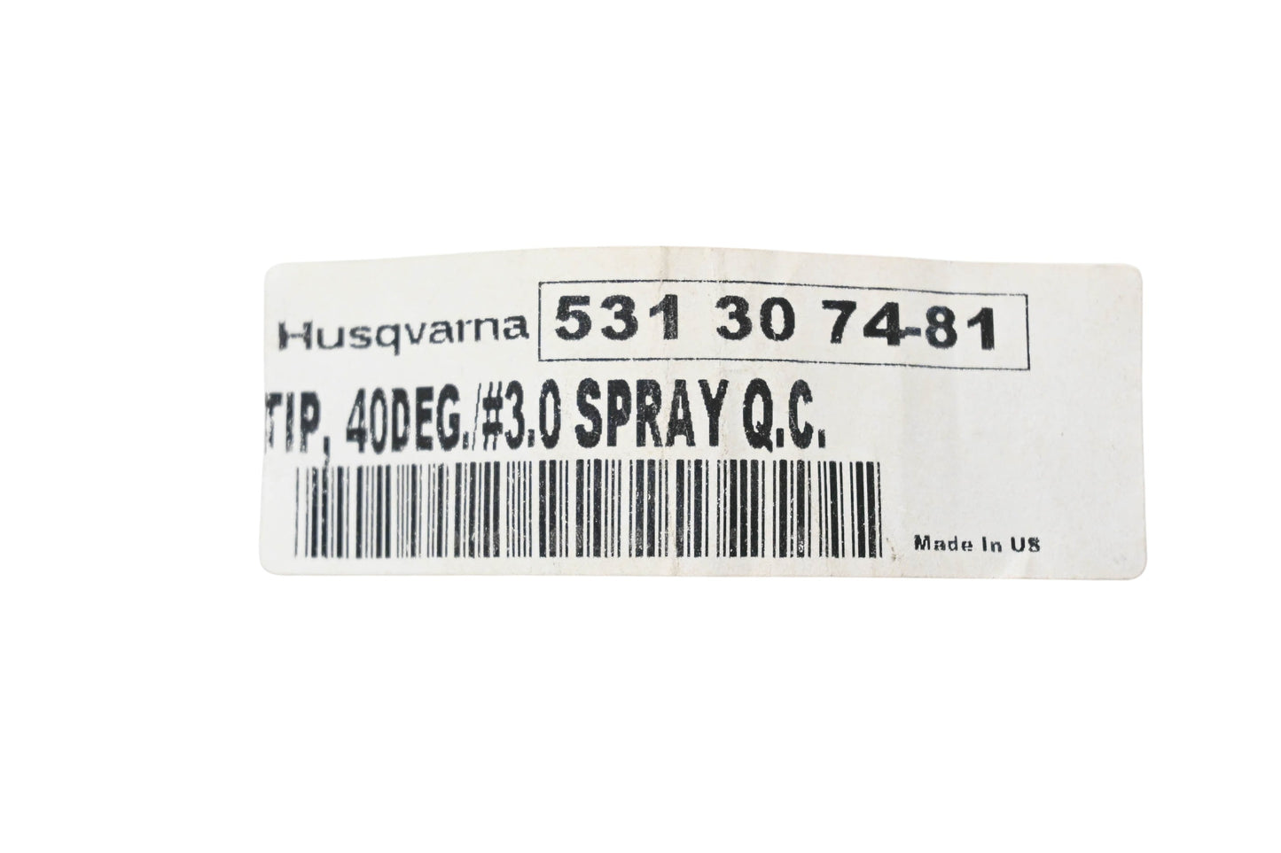 New OEM Husqvarna 531 30 74-81, 531307481 Pressure Washer Spray Tip NOS