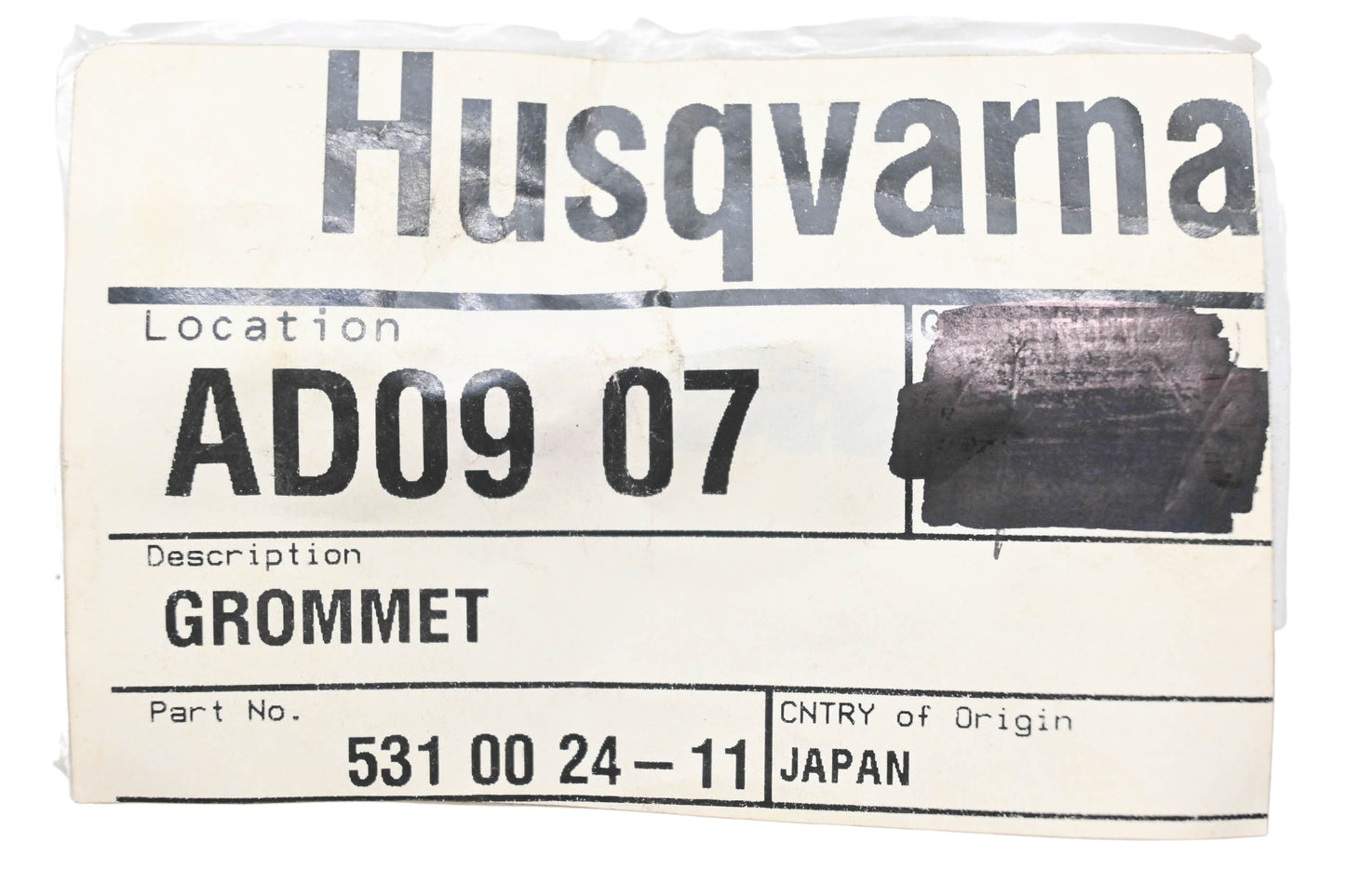 New OEM Husqvarna 531 00 24-11, 531002411 Grommet NOS