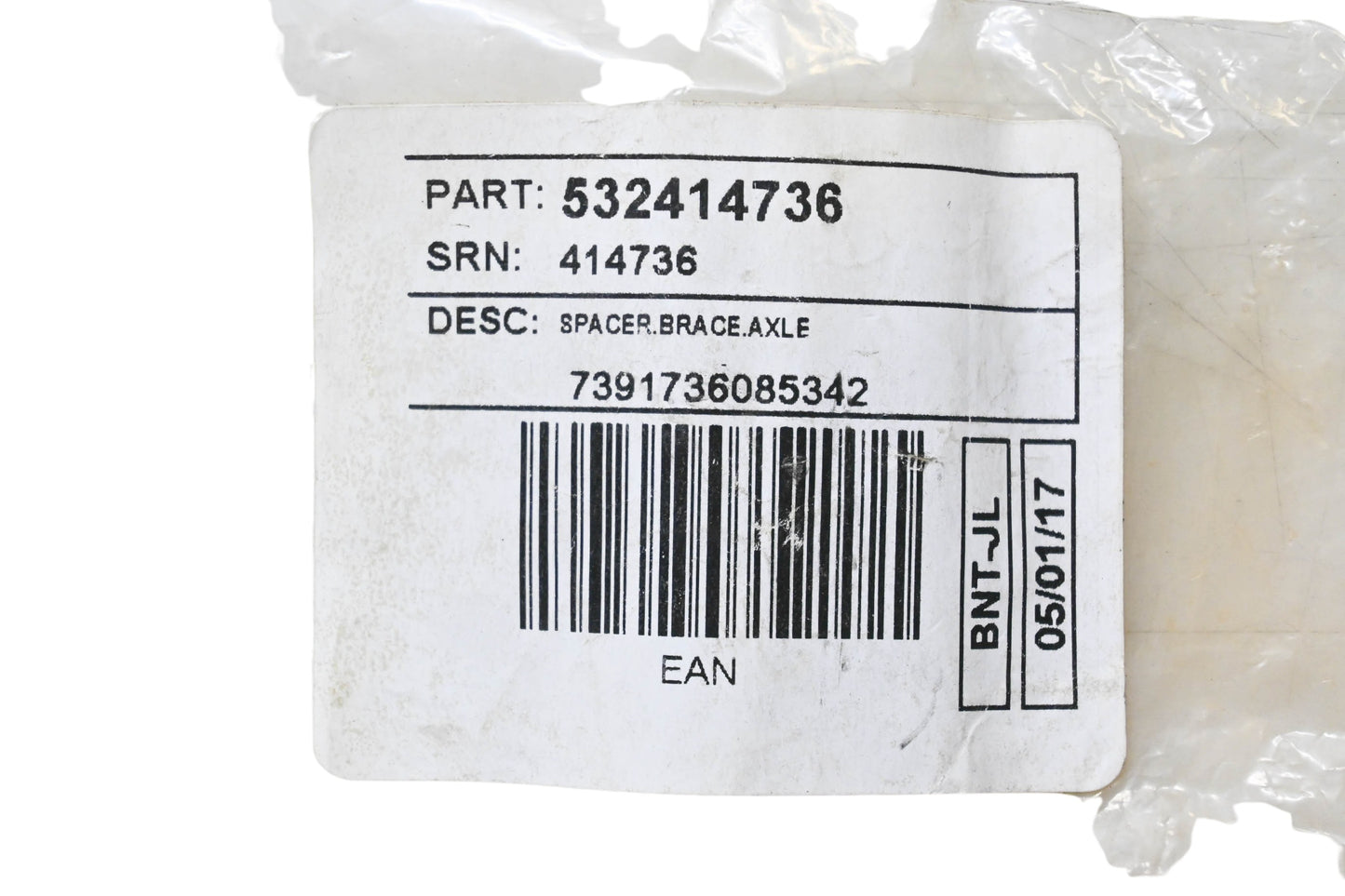 New OEM Husqvarna 532414736 Spacer Brace Axle NOS