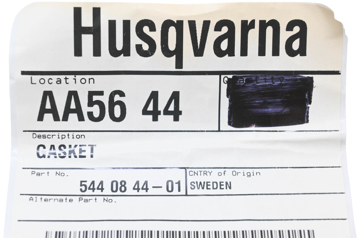 New OEM Husqvarna 544 08 44-01, 544084401 Gasket NOS