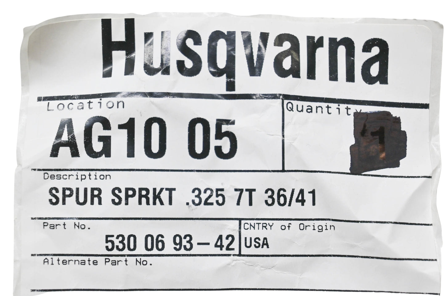 New OEM Husqvarna 530 06 93-42, 530069342 Spur Sprocket NOS