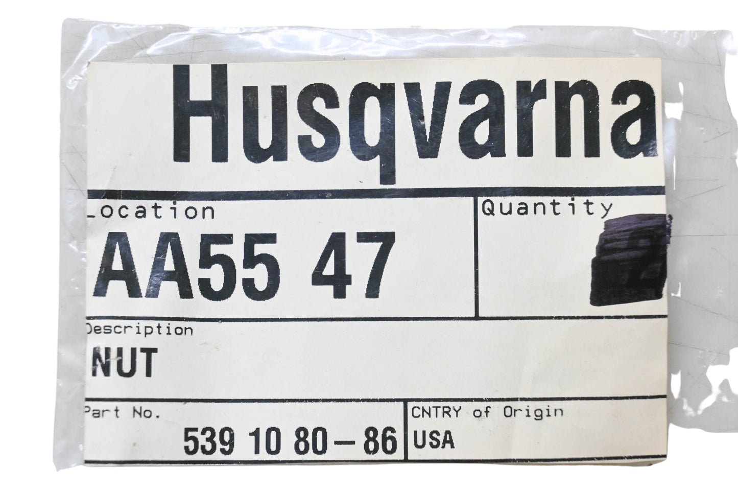 New OEM Husqvarna 539 10 80-86, 539108086 Nuts Qty 2 NOS