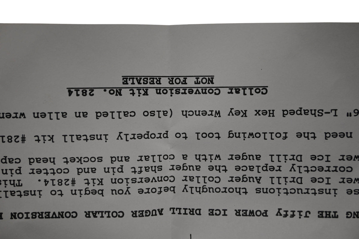 Jiffy 2814 Collar Conversion Assembly NOS