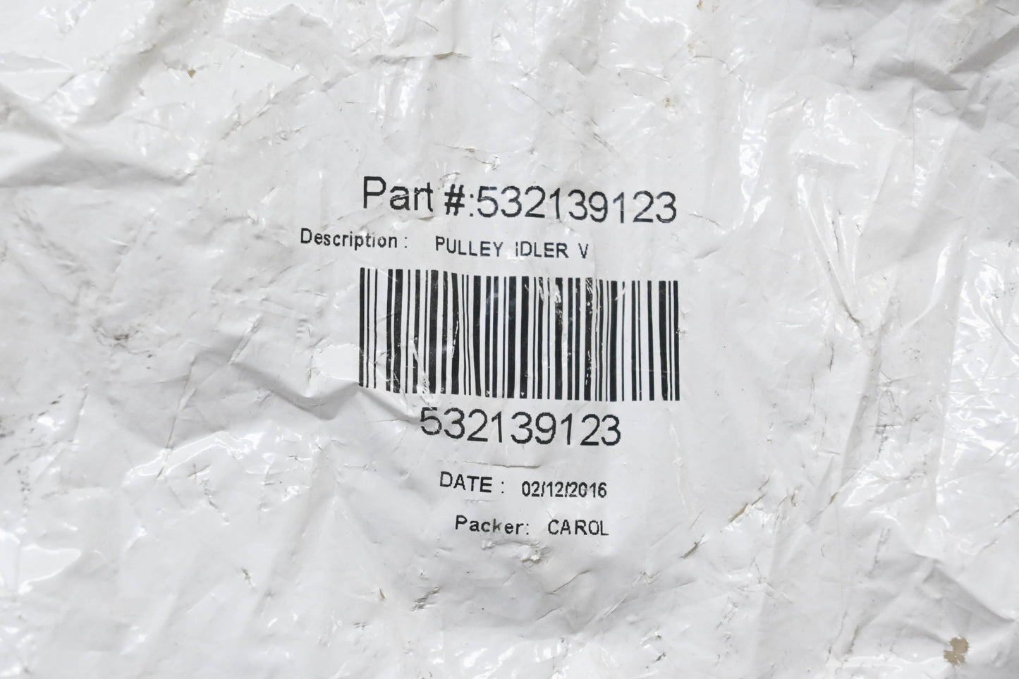 New OEM Husqvarna 532139123 Idler Pulley NOS