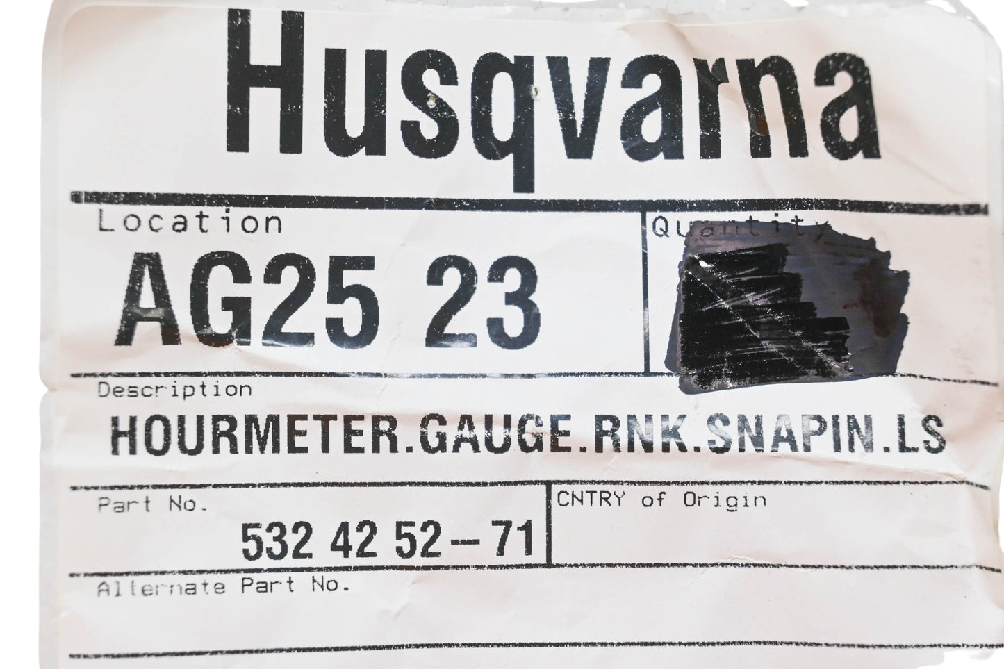 New OEM Husqvarna 532 42 52-71, 532425271 Hour Meter Gauge NOS