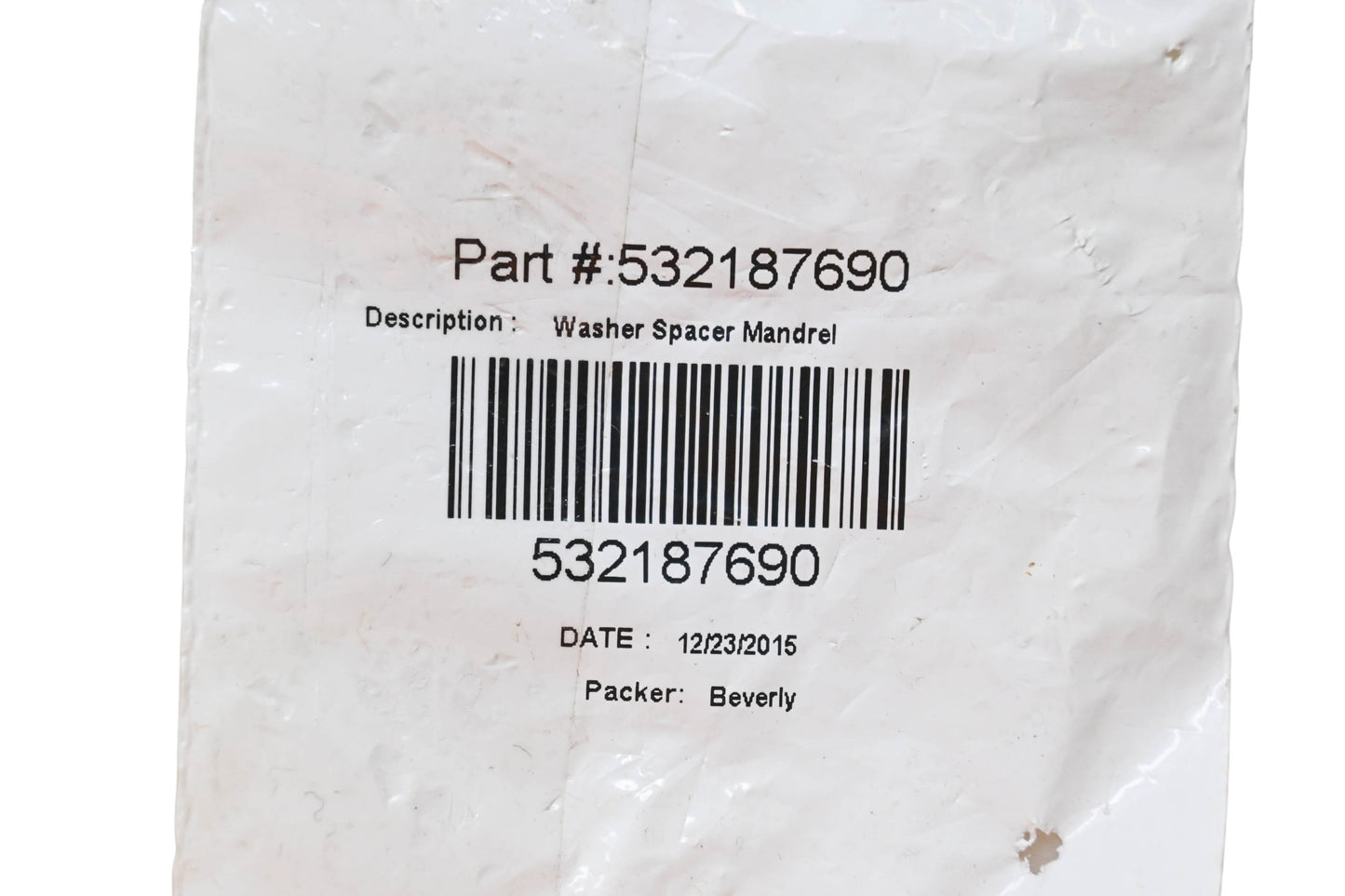 New OEM Husqvarna 532187690 Spindle Washers Qty 2 NOS