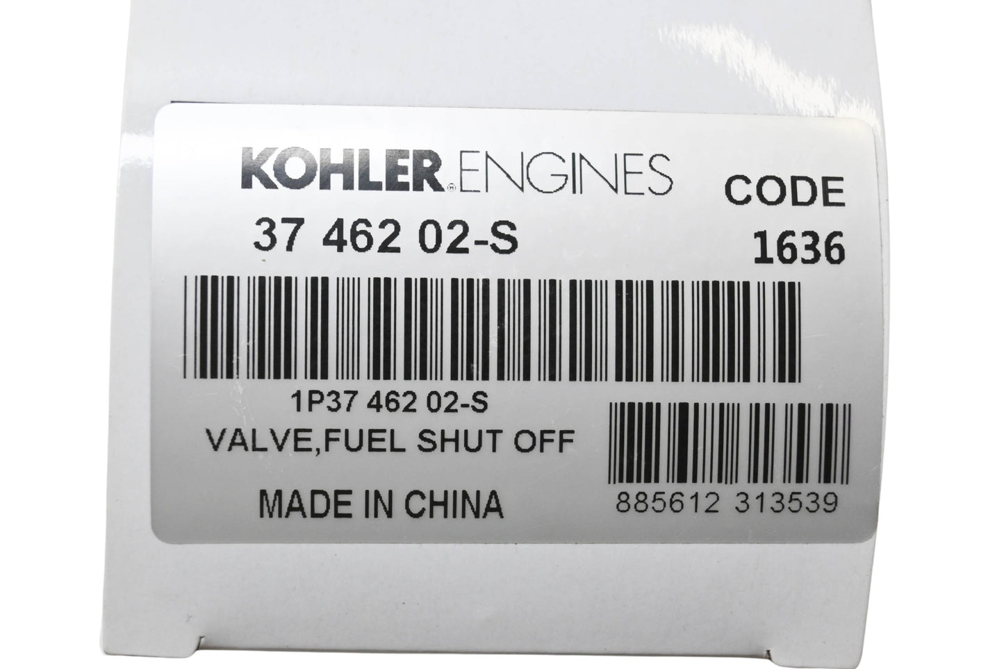 Kohler 37 462 02-S Fuel Shut-Off Valve NOS