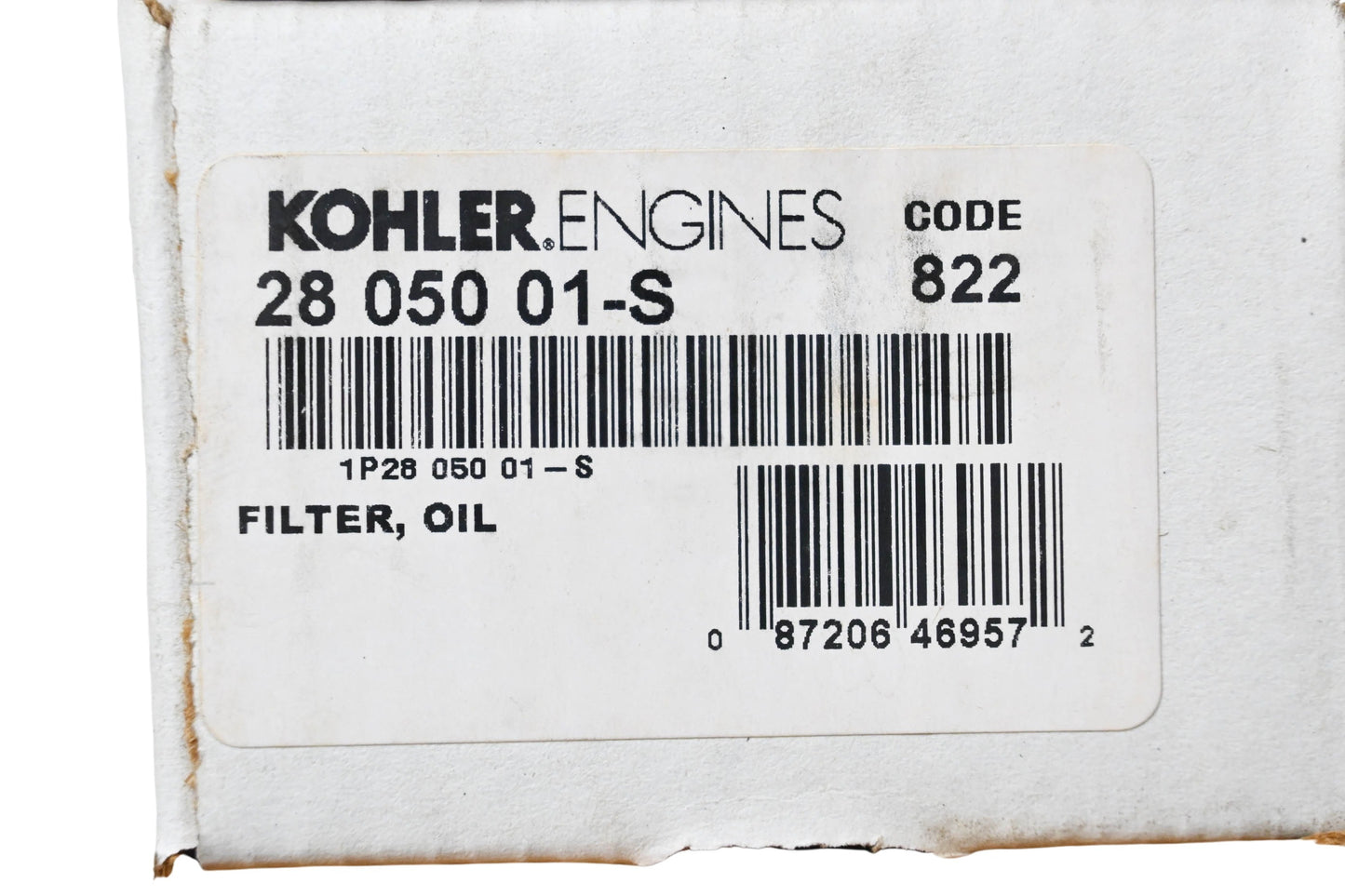 Kohler 28 050 01-S Oil Filter NOS