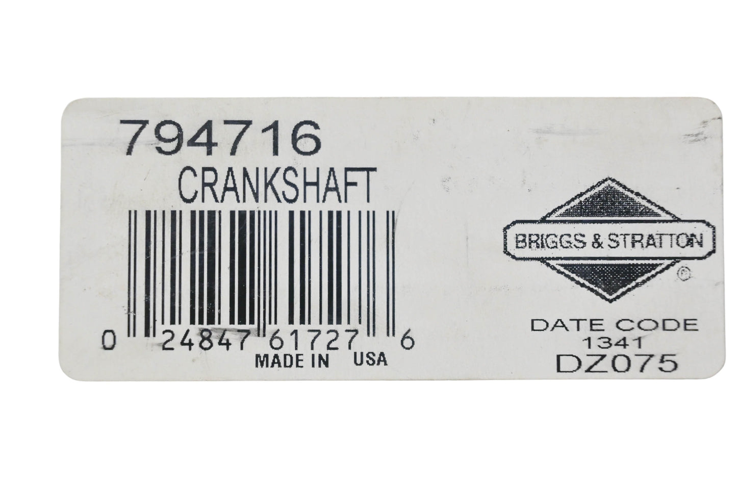 New OEM Briggs & Stratton 794716 Crankshaft NOS