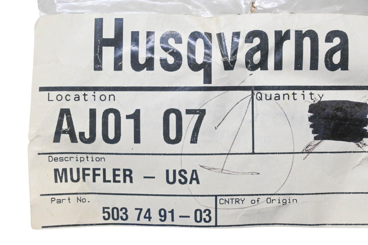 New OEM Husqvarna 503 74 91-03, 503749103 Muffler NOS