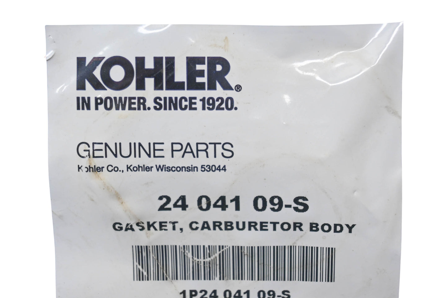 Kohler 24 041 09-S Carburetor Body Gasket NOS