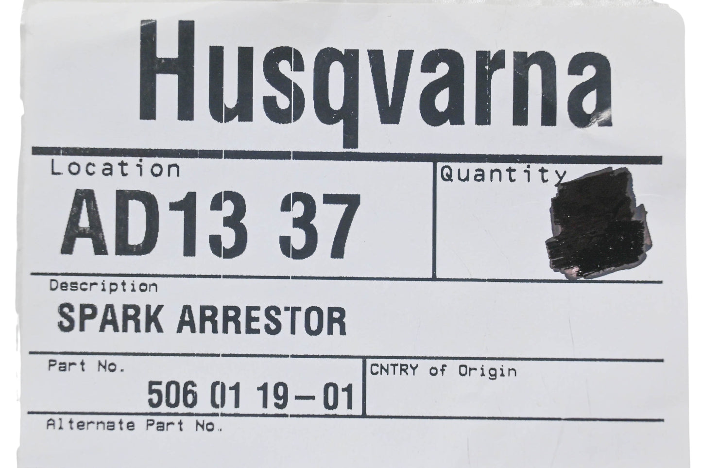 New OEM Husqvarna 506 01 19-01, 506011901 Spark Arrestor NOS