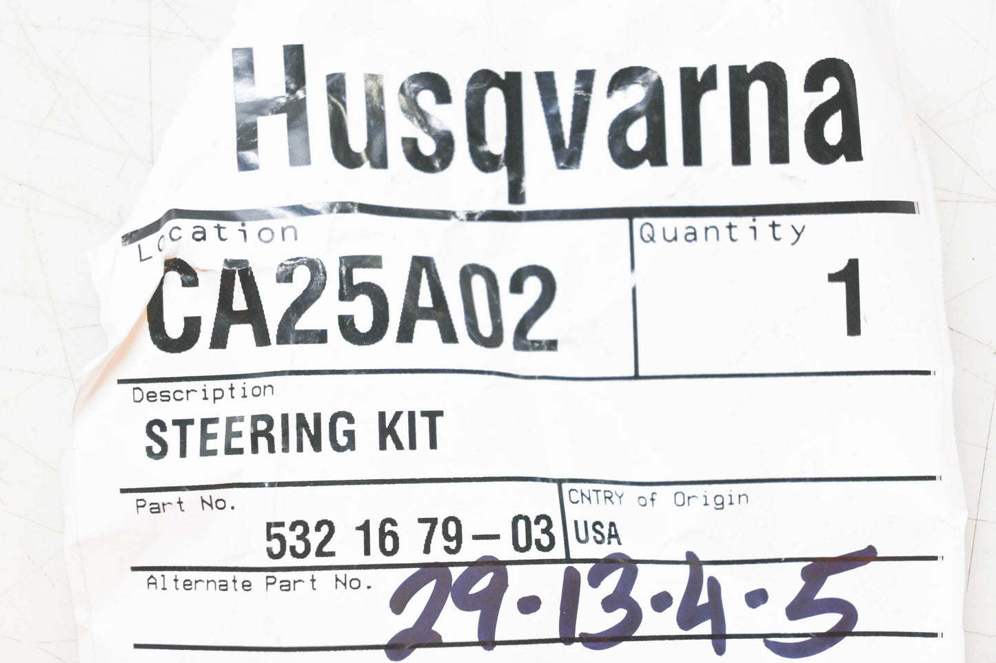 New OEM Husqvarna 532 16 79-03, 532167903 Steering Kit NOS