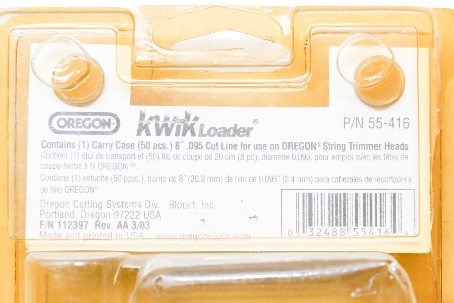Oregon 55-416 Kwik Loader Carrying Case NOS