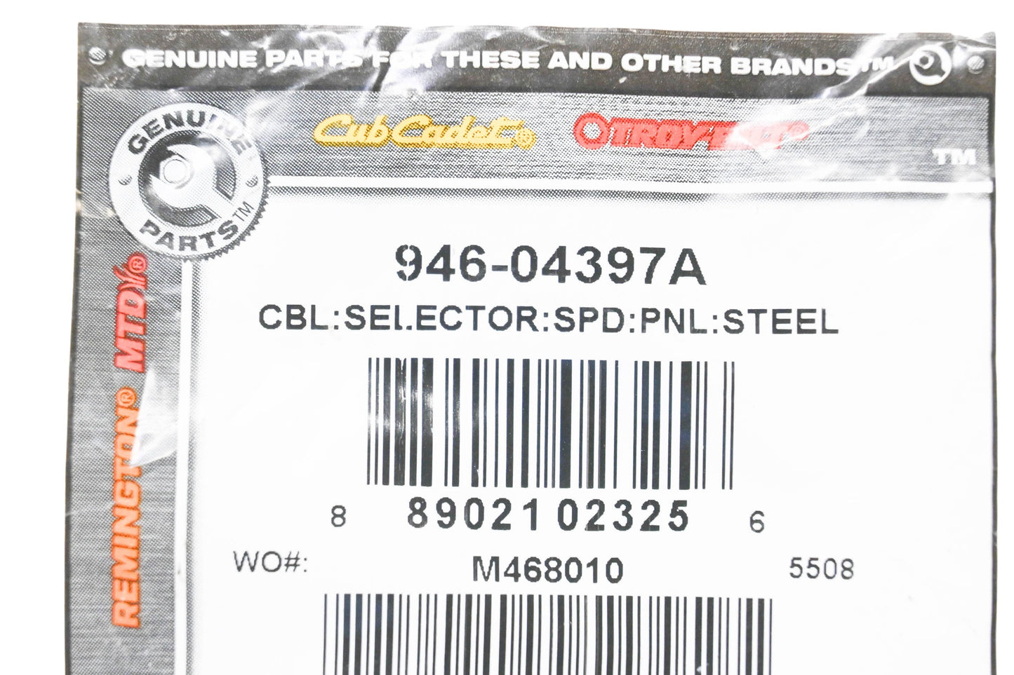 MTD 946-04397A Speed Selector Cable NOS