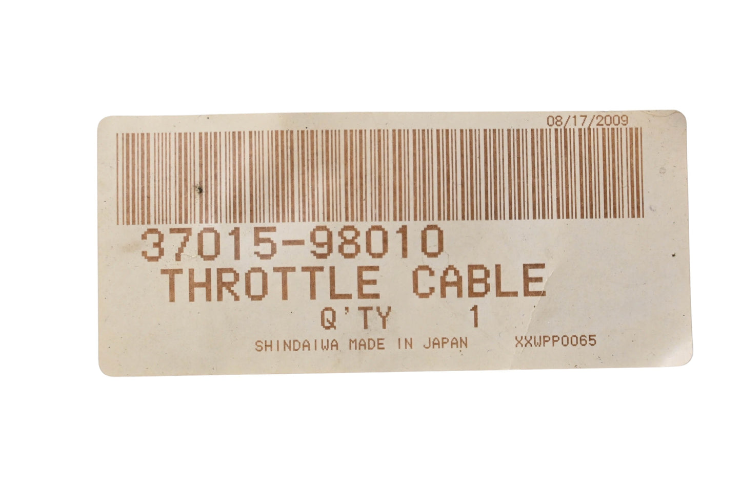 Shindaiwa 37015-98010 Throttle Cable NOS