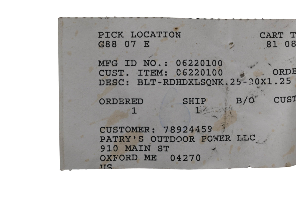 Ariens 06220100 Bolt NOS