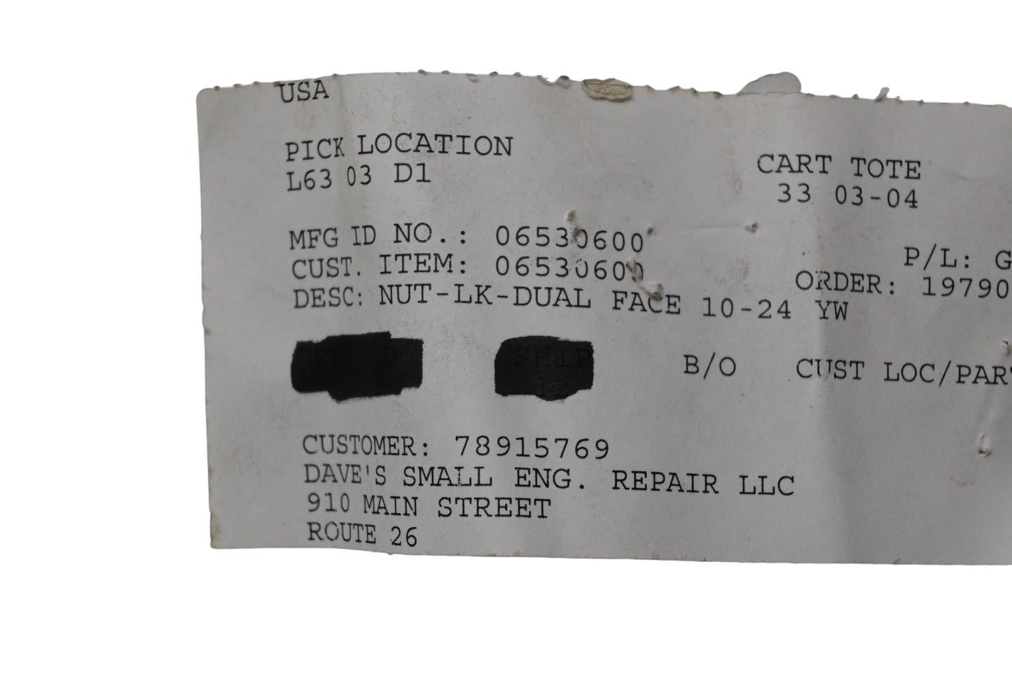Ariens 06530600 Nuts Qty 4 NOS