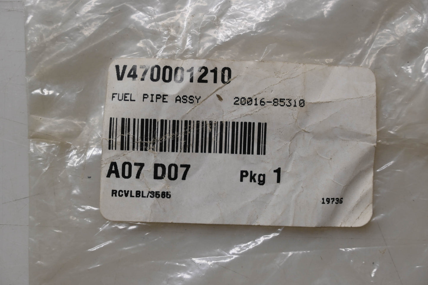 Shindaiwa V470001210 Fuel Pipe Assembly NOS