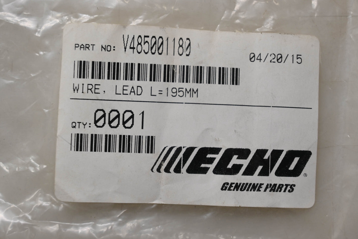 New OEM Echo V485001180 Lead Wire NOS
