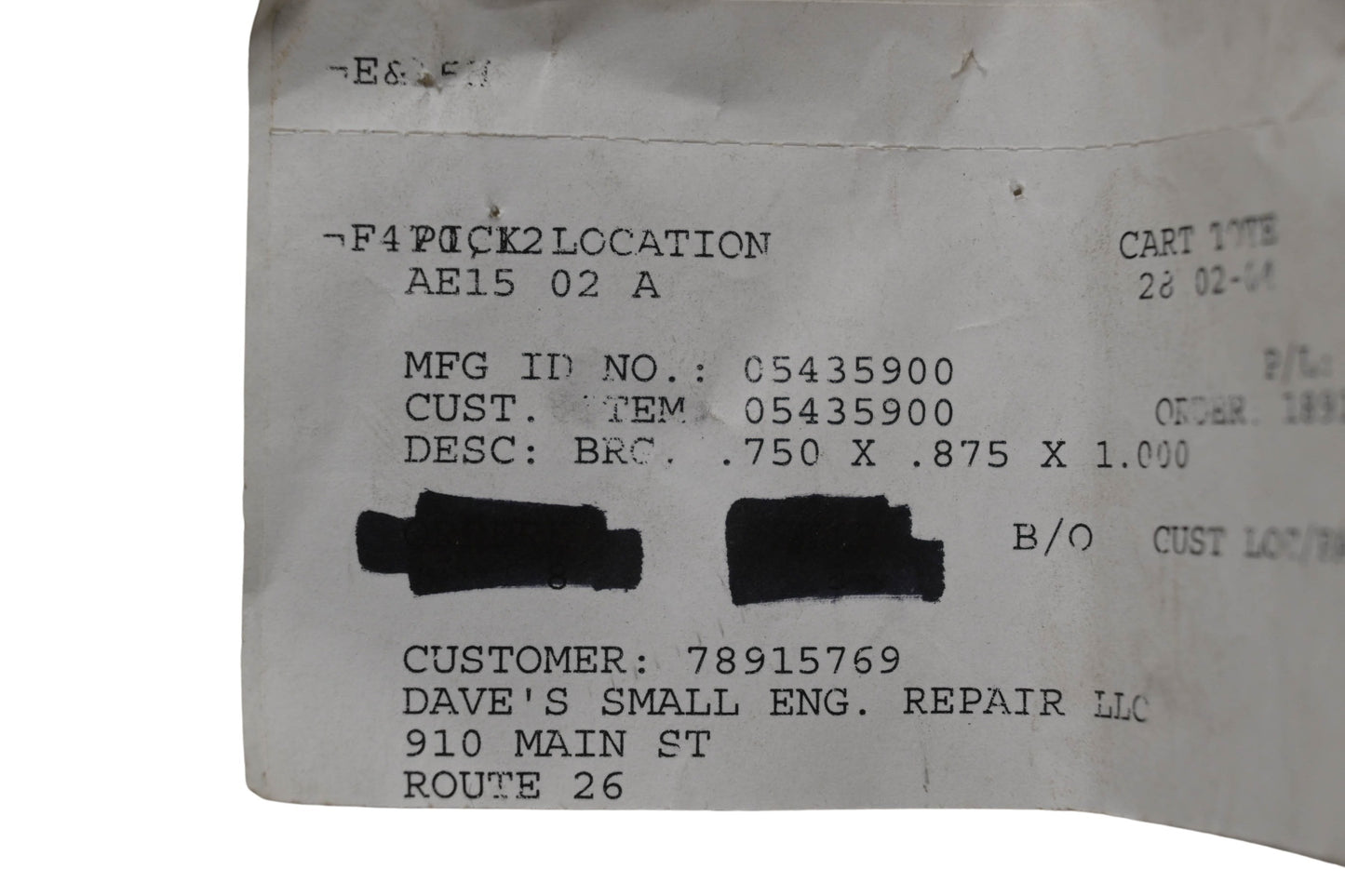 Ariens 05435900 Lawnmower Bearing NOS