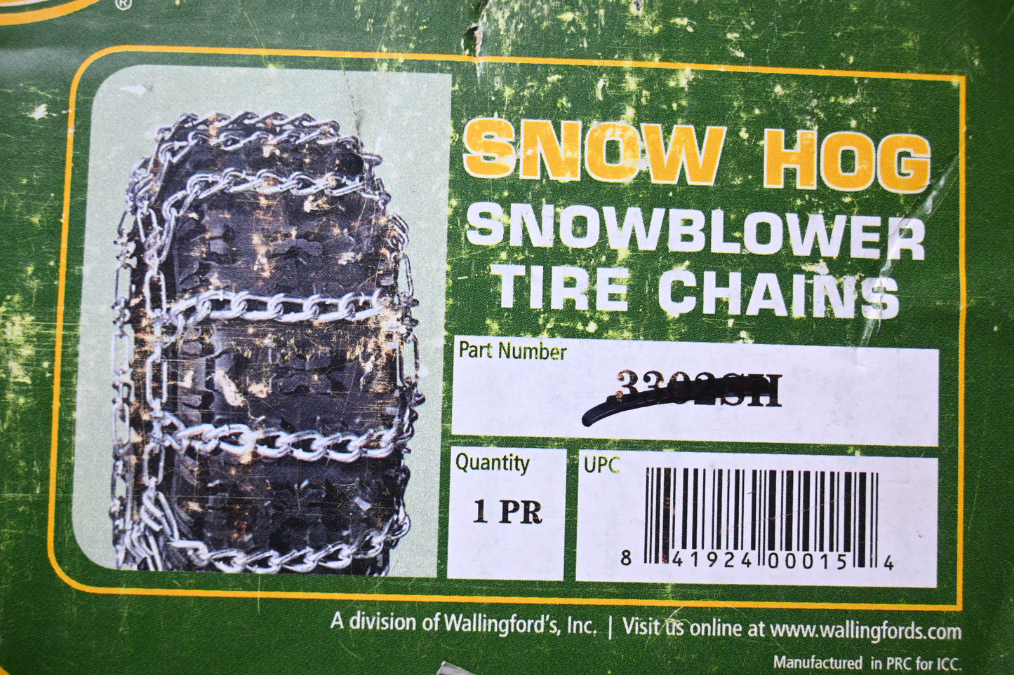 ICC 3302SH Snow Hog Snowblower Tire Chain Pair NOS
