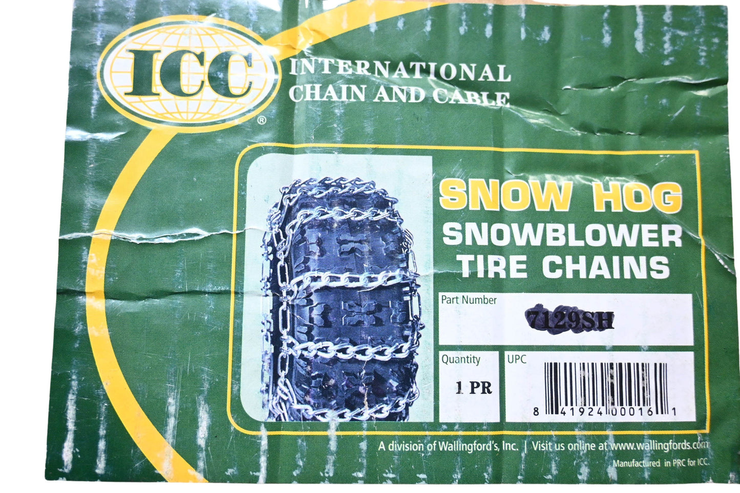 ICC 7129SH Snow Hog Snowblower Tire Chain Pair NOS