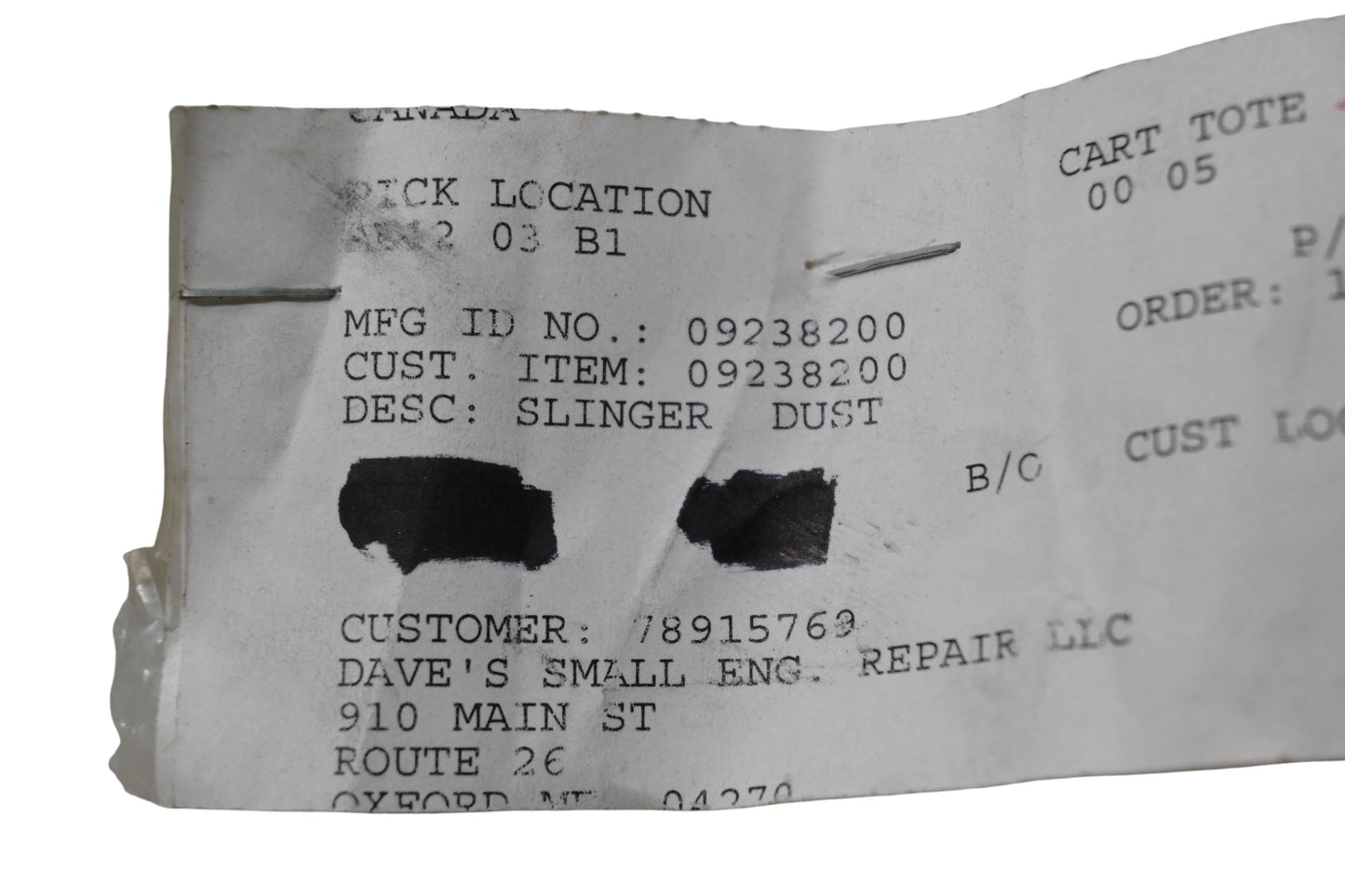Ariens 09238200 Dust Slinger NOS