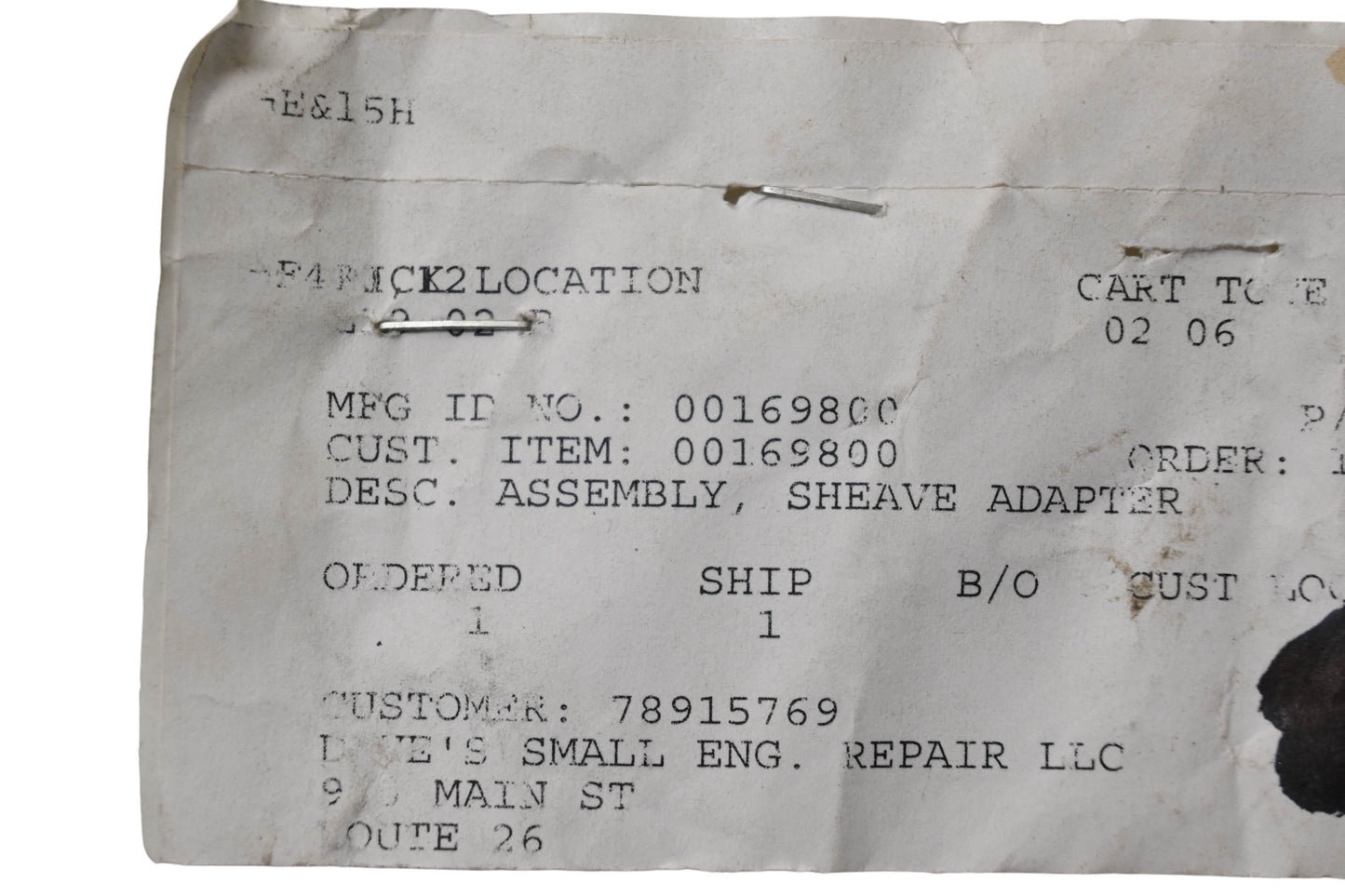 Ariens 00169800 Sheave Adapter Assembly NOS