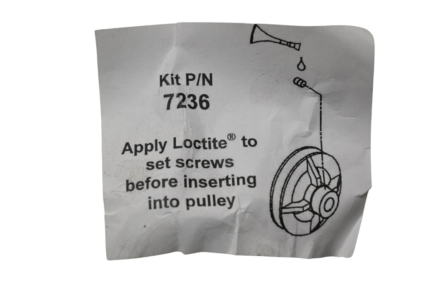 Walker 7236 Drive Pulley Kit NOS