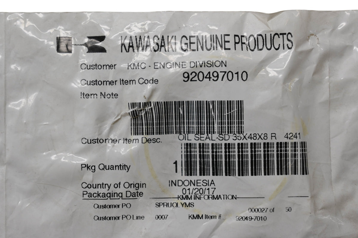 New OEM Kawasaki 92049-7010 Oil Seal NOS