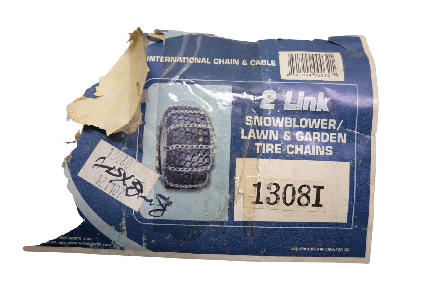ICC 1308I 2 Link Snowblower Lawn & Garden Tire Chain Pair NOS
