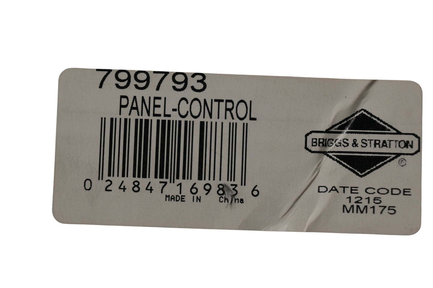 New OEM Briggs & Stratton 799793 Control Panel NOS