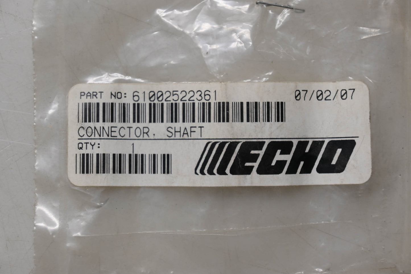 New OEM Echo 61002522361 Shaft Connector NOS