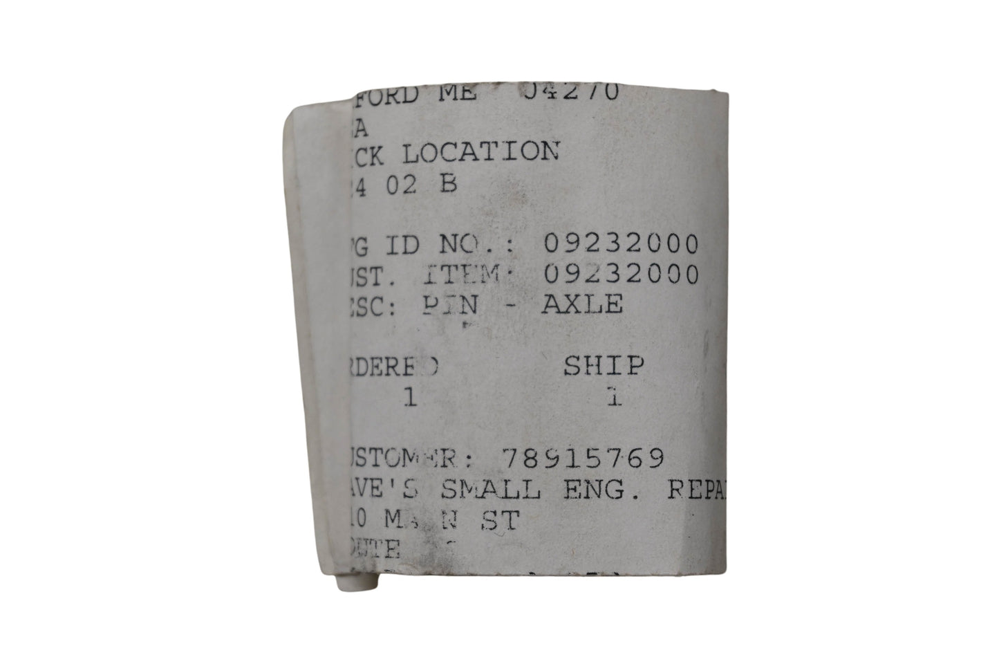 Ariens 09232000 Axle Pin NOS