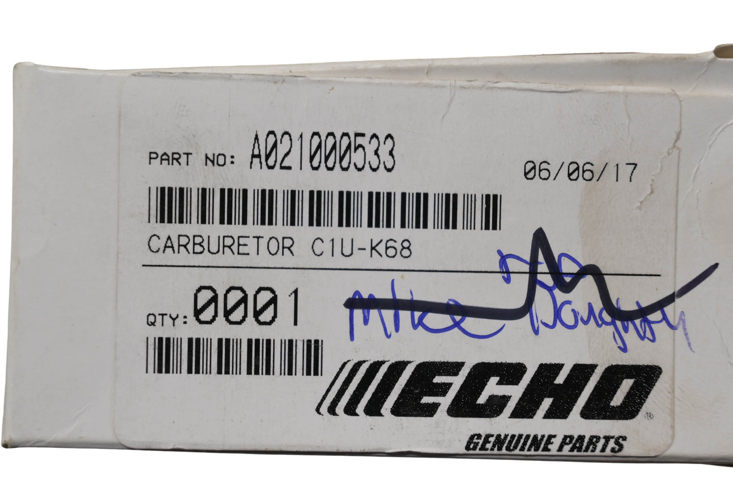 New OEM Echo A021000533 Carburetor C1U-K68 NOS
