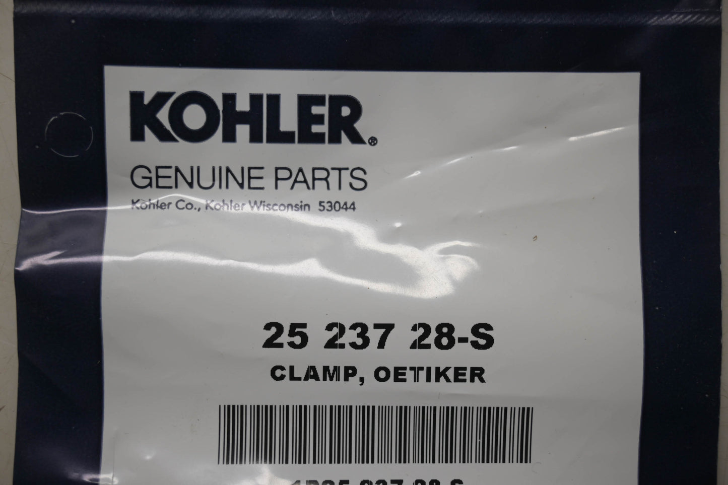 Kohler 25 237 28-S Oetiker Clamp NOS