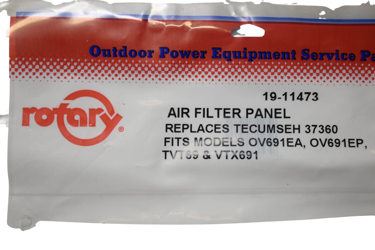 Rotary 19-11473 Air Filter Panel NOS